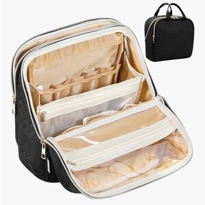 Black Quilted Women's Makeup/Skincare Bag